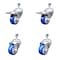 Service Caster 3.5 Inch Blue Polyurethane Swivel 1/2 Inch Stem Caster Total Lock Brake SCC, 2PK TSTTL20S3514-PPUB-BLUE-121315-2-S-2 - alternate 1